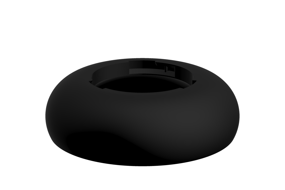Base Boulder | 3D Geprinte Modulaire Vaas L - Charcoal Black