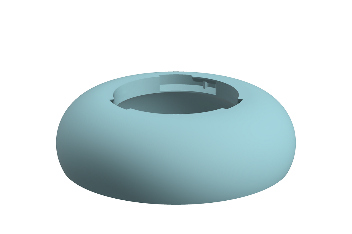 Base Boulder | 3D Geprinte Modulaire Vaas L - Ice Blue