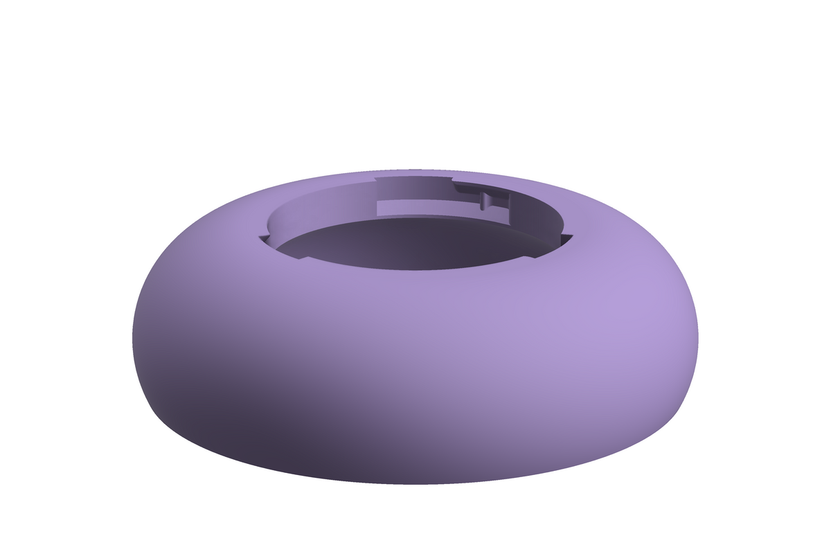 Base Boulder | 3D Geprinte Modulaire Vaas L - Lilac Purple