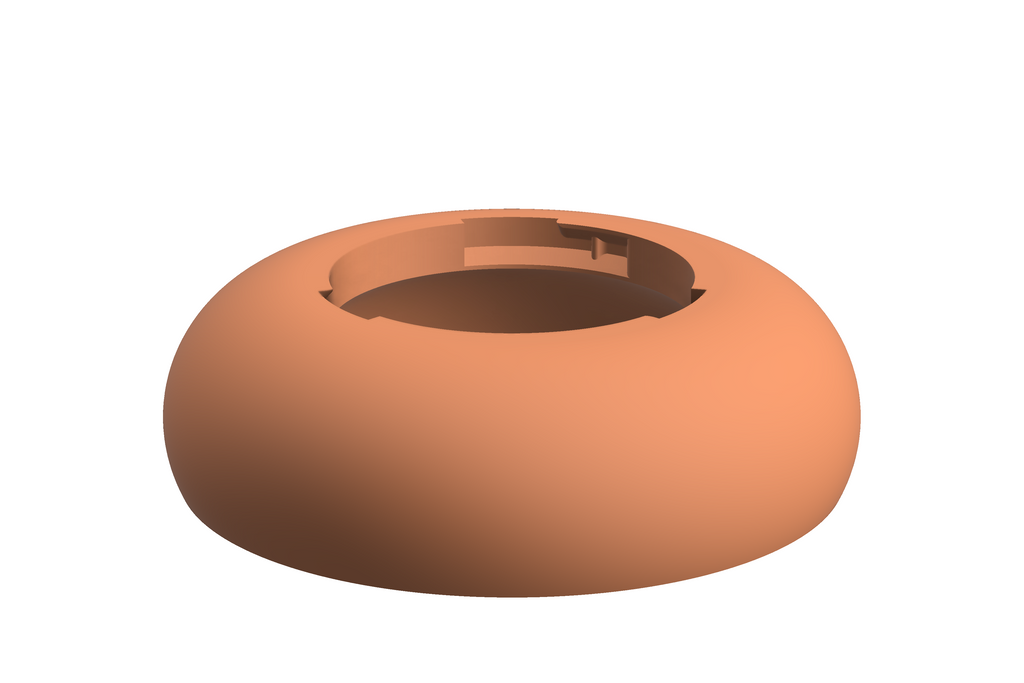 Base Boulder | 3D Geprinte Modulaire Vaas L - Mandarin Orange