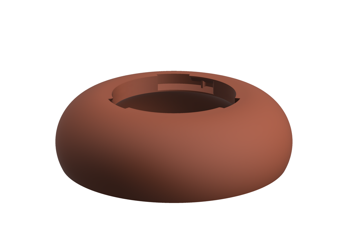 Base Boulder | 3D Geprinte Modulaire Vaas L - Terracotta