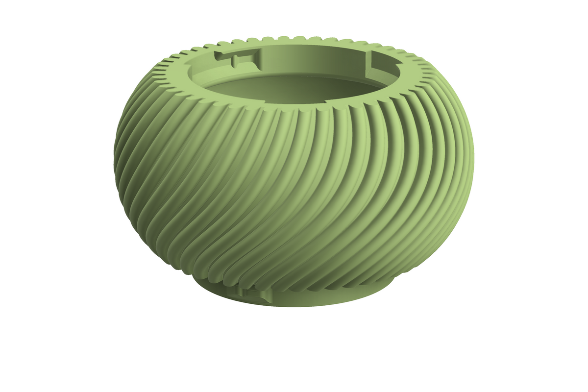 Cobble | 3D Geprinte Modulaire Vaas L - Apple Green