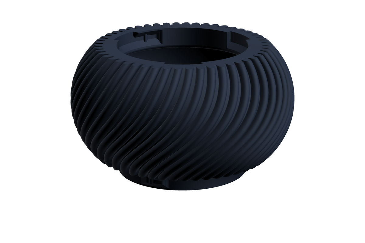 Cobble | 3D Geprinte Modulaire Vaas L - Dark Blue