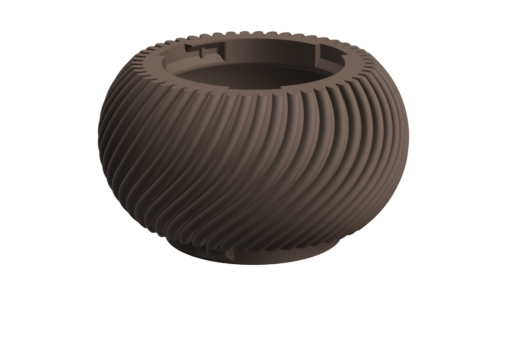 Cobble | 3D Geprinte Modulaire Vaas L - Dark Brown