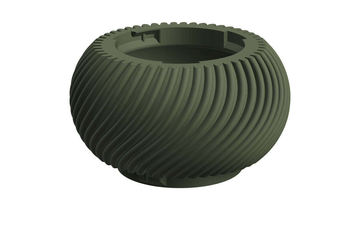 Cobble | 3D Geprinte Modulaire Vaas L - Dark Green