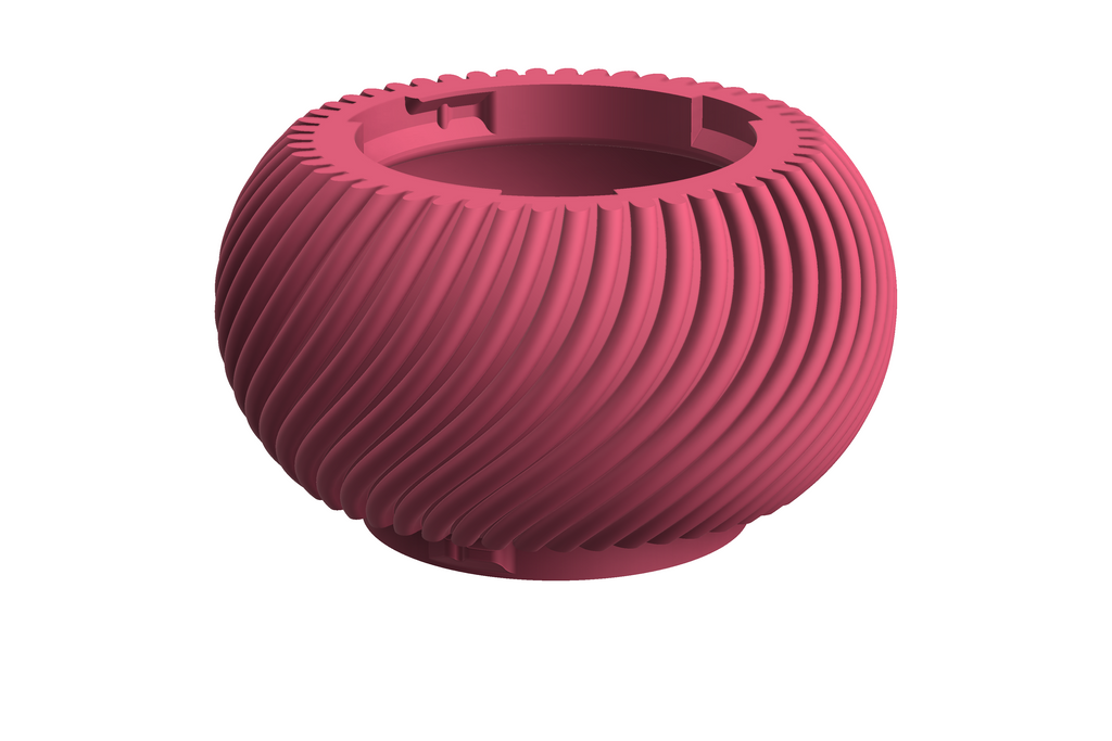 Cobble | 3D Geprinte Modulaire Vaas L - Hot Pink