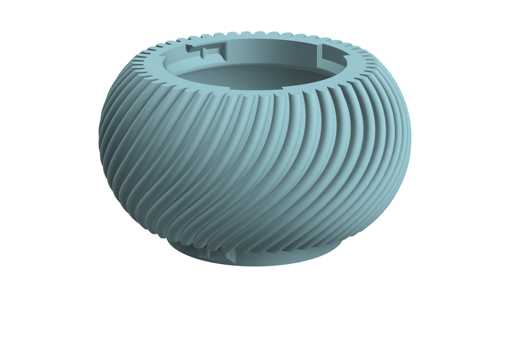 Cobble | 3D Geprinte Modulaire Vaas L - Ice Blue