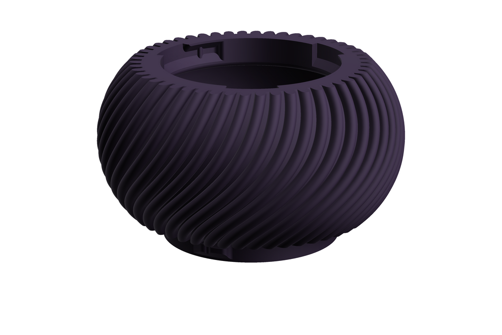 Cobble | 3D Geprinte Modulaire Vaas L - Indigo Purple