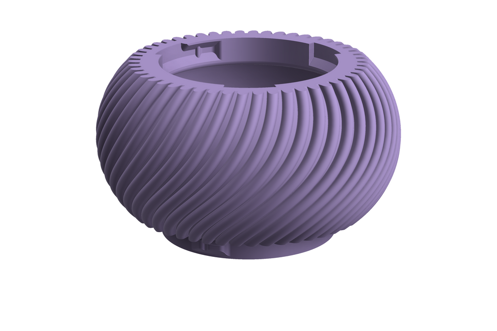 Cobble | 3D Geprinte Modulaire Vaas L - Lilac Purple