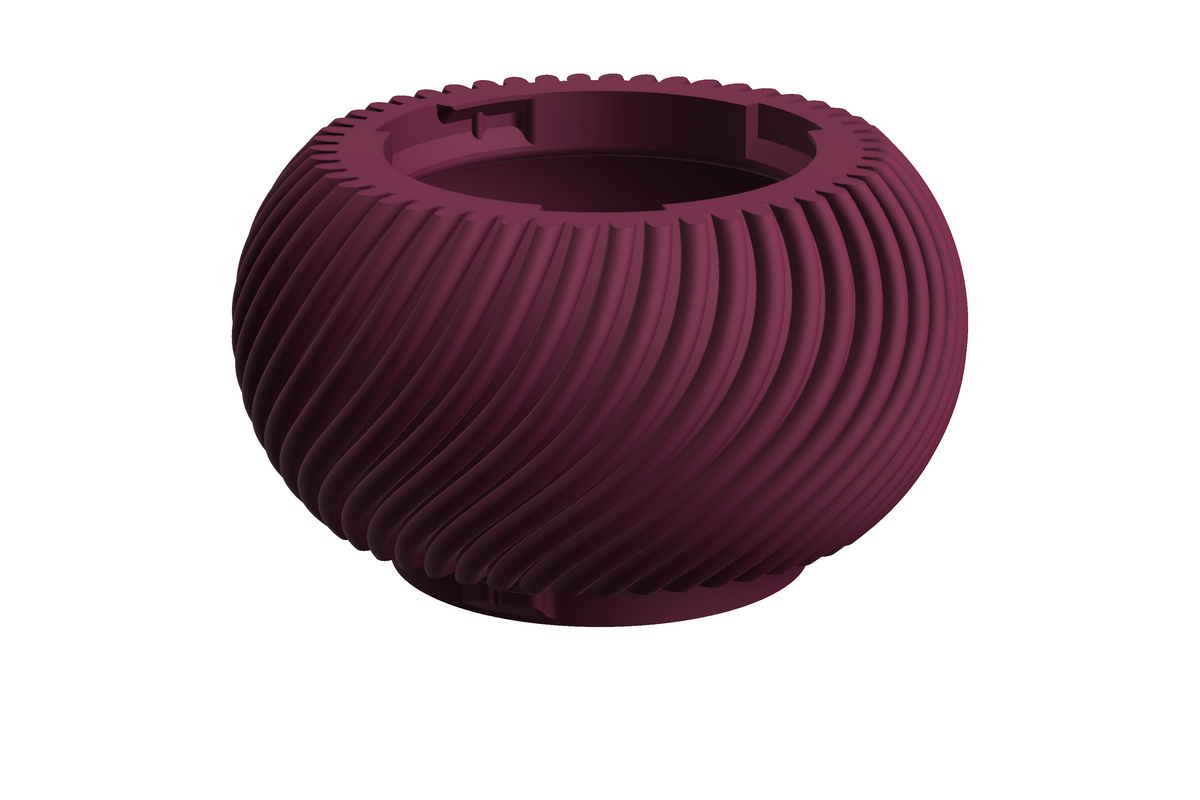 Cobble | 3D Geprinte Modulaire Vaas L - Plum