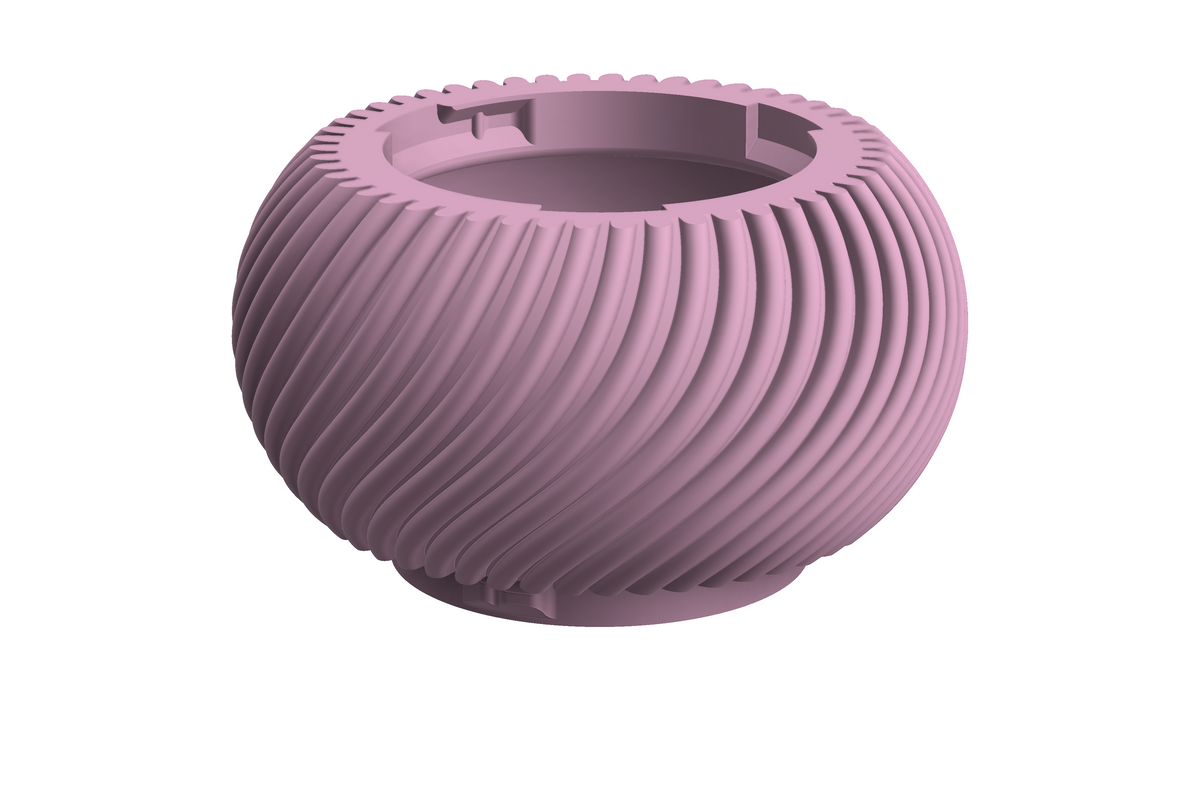 Cobble | 3D Geprinte Modulaire Vaas L - Sakura Pink