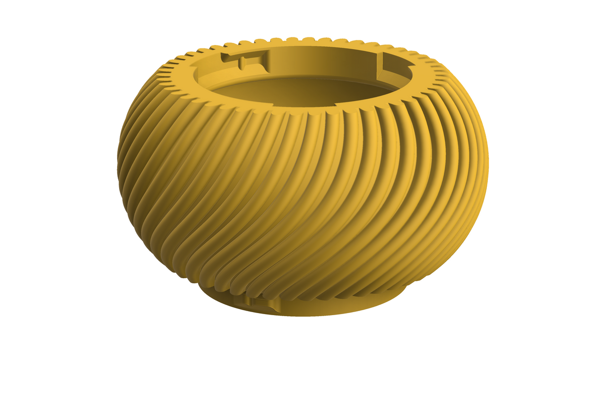 Cobble | 3D Geprinte Modulaire Vaas L - Sunflower Yellow