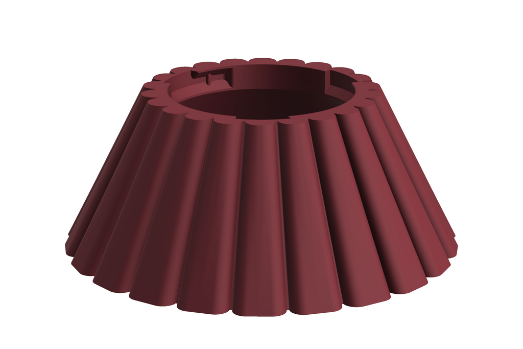 Base Dune | 3D Geprinte Modulaire Vaas L - Maroon Red