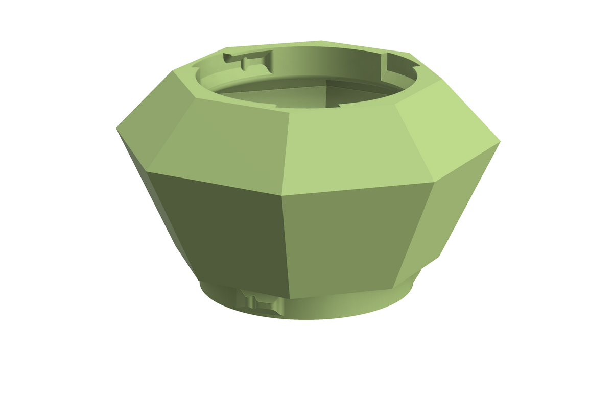 Gem | 3D Geprinte Modulaire Vaas L - Apple Green