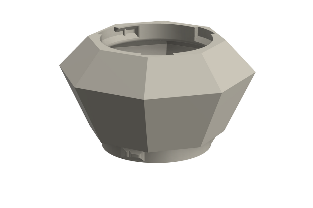 Gem | 3D Geprinte Modulaire Vaas L - Bone White