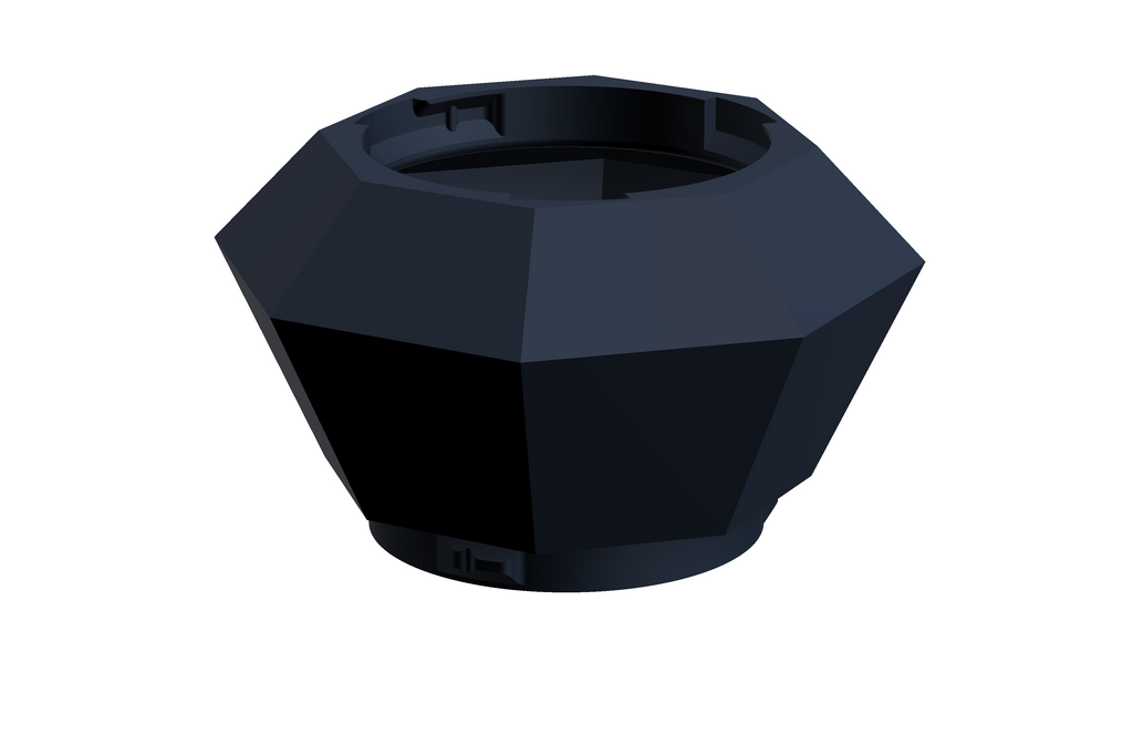 Gem | 3D Geprinte Modulaire Vaas L - Dark Blue