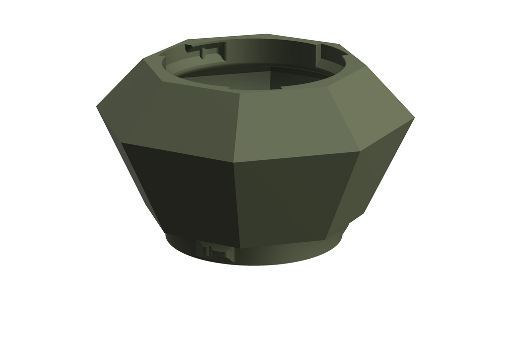 Gem | 3D Geprinte Modulaire Vaas L - Dark Green