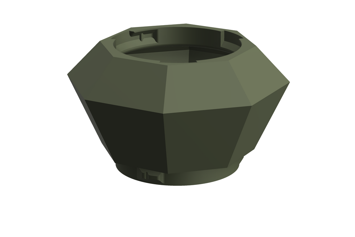 Gem | 3D Geprinte Modulaire Vaas L - Dark Green