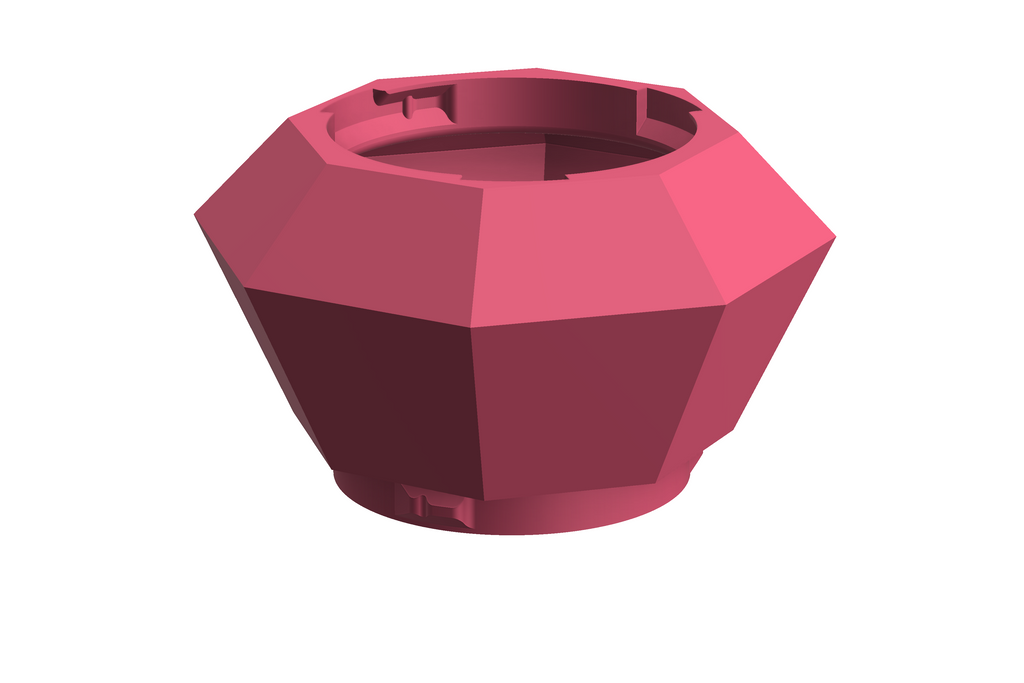 Gem | 3D Geprinte Modulaire Vaas L - Hot Pink