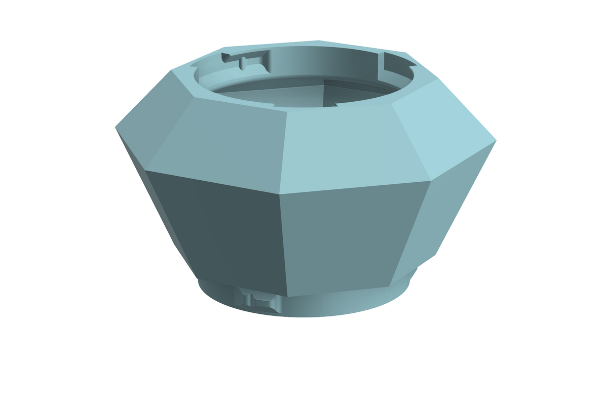 Gem | 3D Geprinte Modulaire Vaas L - Ice Blue