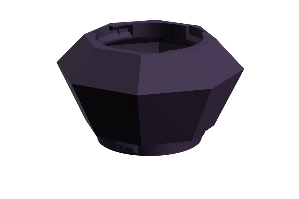 Gem | 3D Geprinte Modulaire Vaas L - Indigo Purple