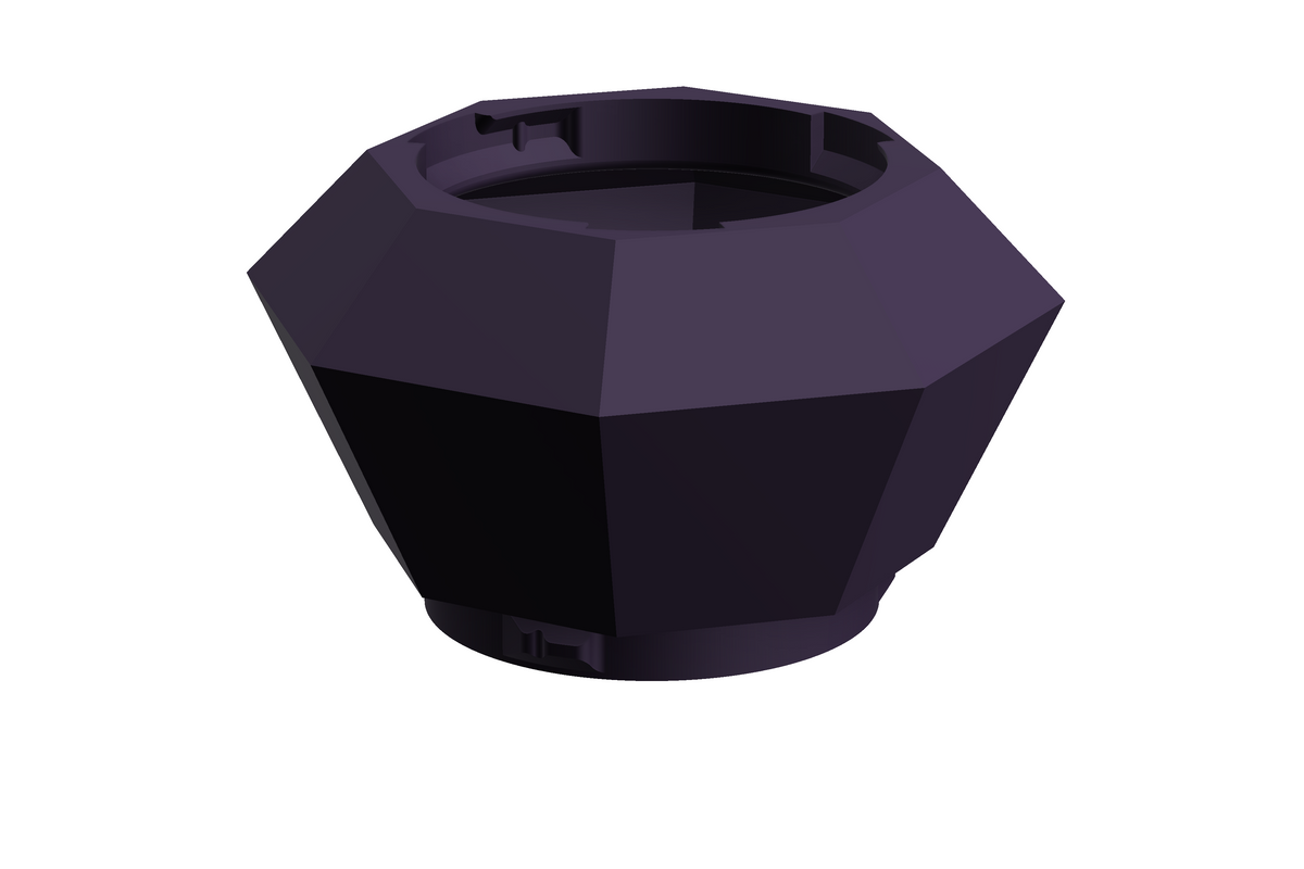 Gem | 3D Geprinte Modulaire Vaas L - Indigo Purple