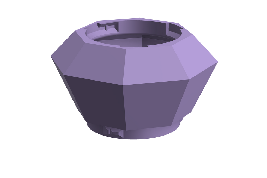 Gem | 3D Geprinte Modulaire Vaas L - Lilac Purple