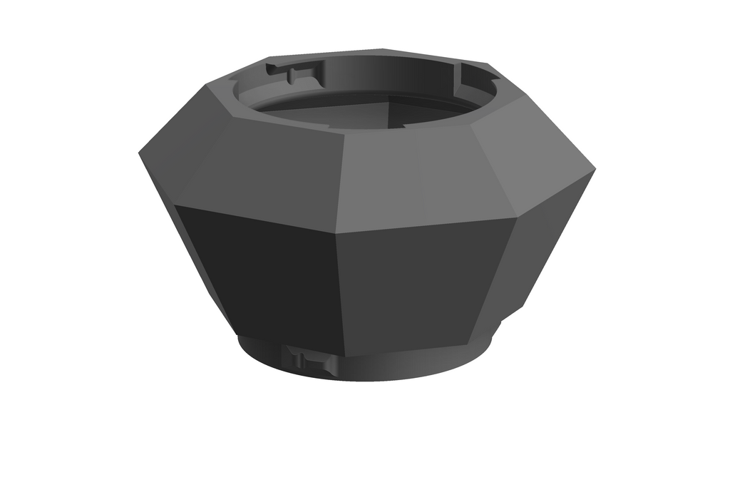 Gem | 3D Geprinte Modulaire Vaas L - Nardo Gray