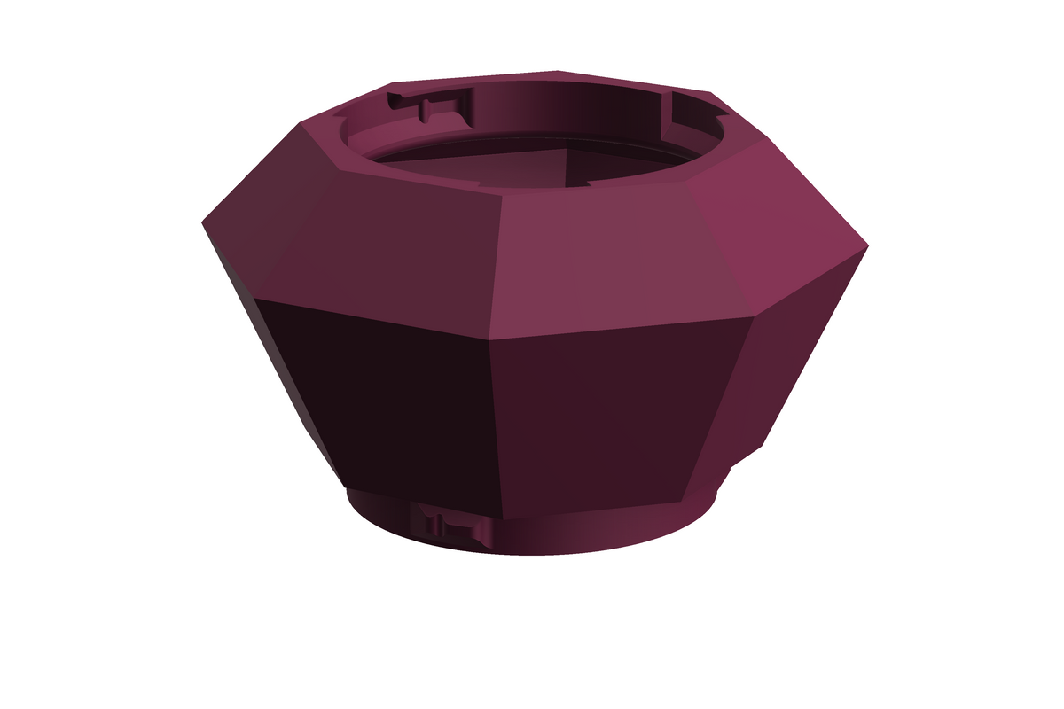 Gem | 3D Geprinte Modulaire Vaas L - Plum