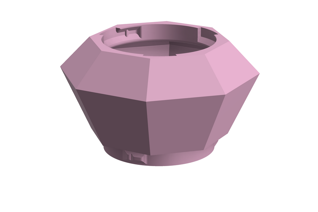Gem | 3D Geprinte Modulaire Vaas L - Sakura Pink