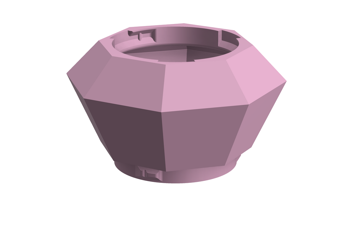 Gem | 3D Geprinte Modulaire Vaas L - Sakura Pink