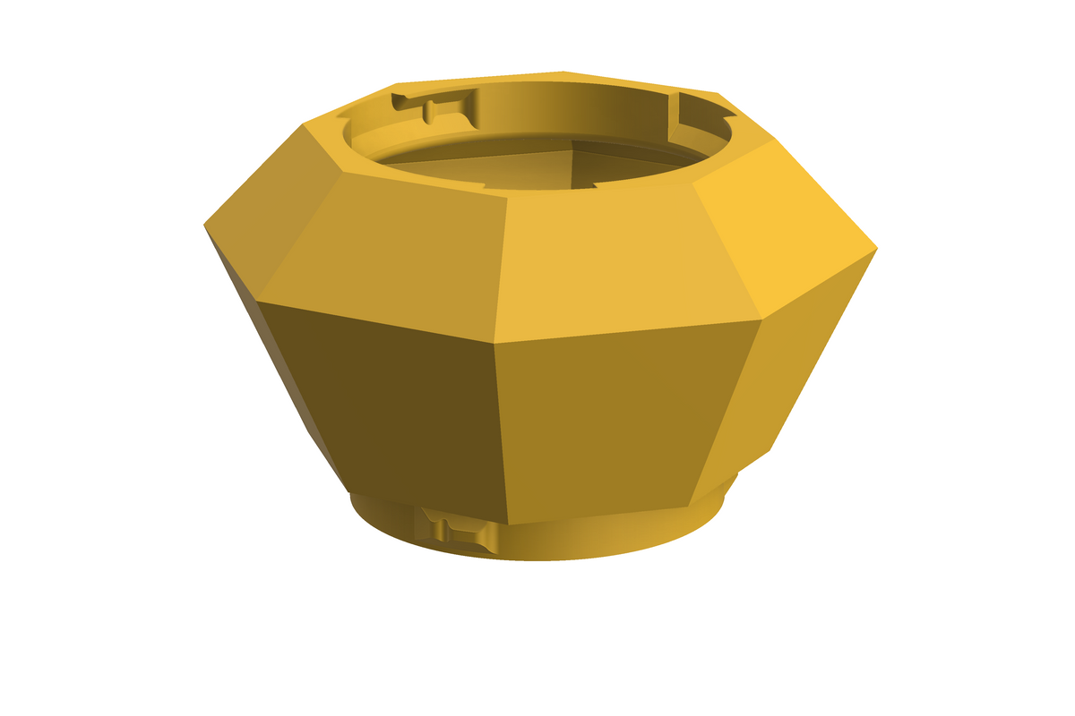Gem | 3D Geprinte Modulaire Vaas L - Sunflower Yellow