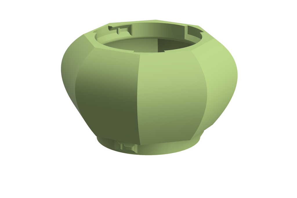 Lume | 3D Geprinte Modulaire Vaas L - Apple Green