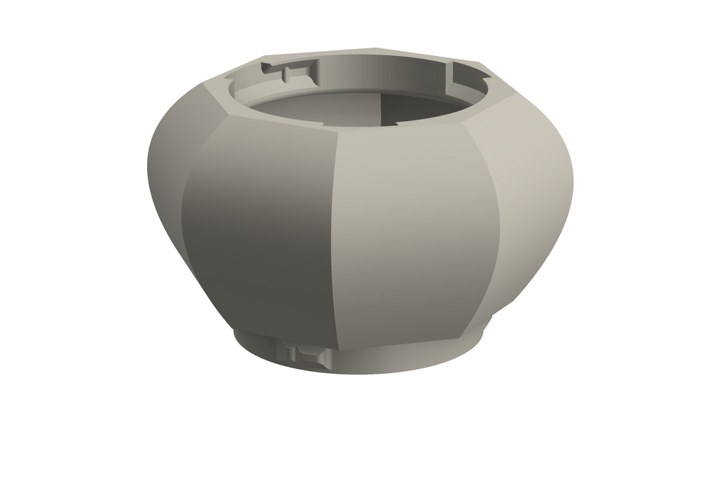 Lume | 3D Geprinte Modulaire Vaas L - Bone White