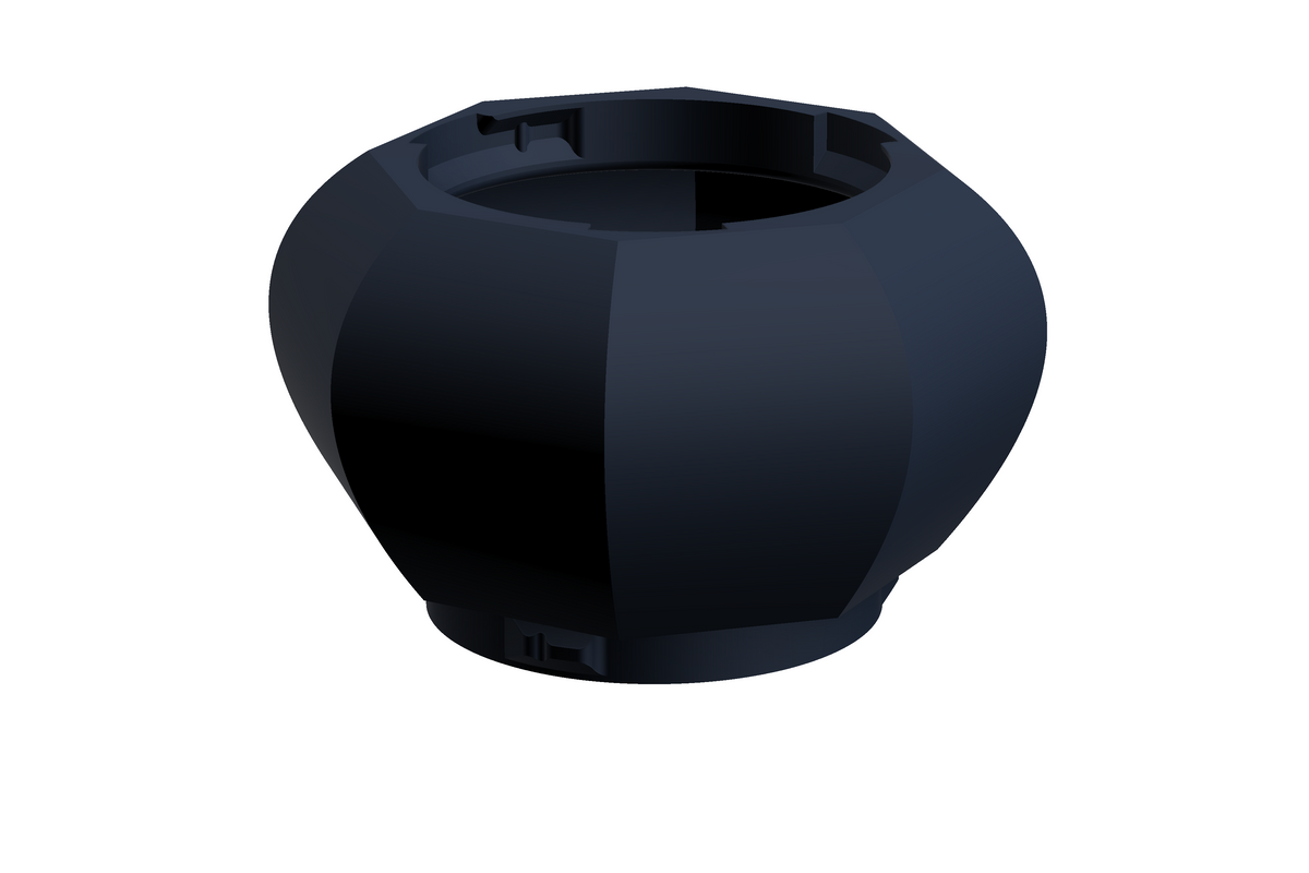 Lume | 3D Geprinte Modulaire Vaas L - Dark Blue