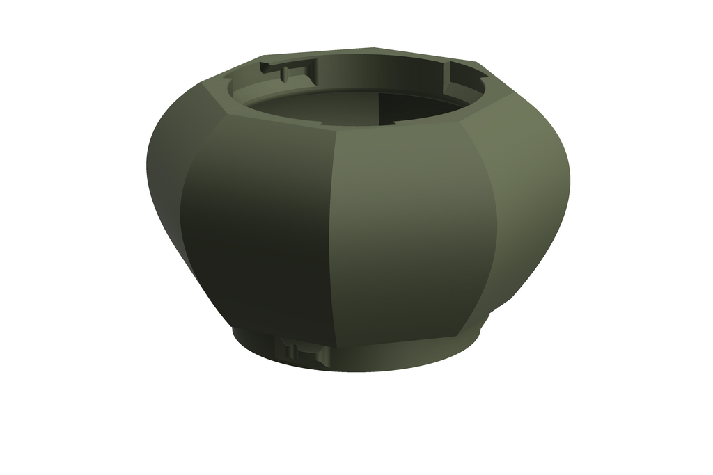 Lume | 3D Geprinte Modulaire Vaas L - Dark Green