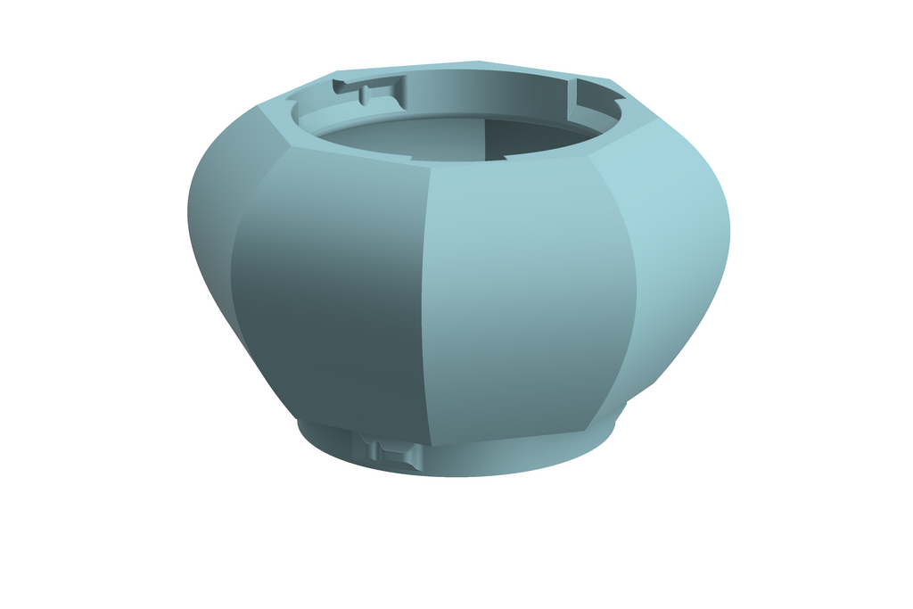 Lume | 3D Geprinte Modulaire Vaas L - Ice Blue