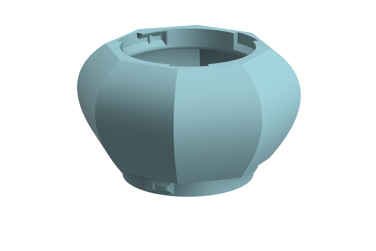 Lume | 3D Geprinte Modulaire Vaas L - Ice Blue