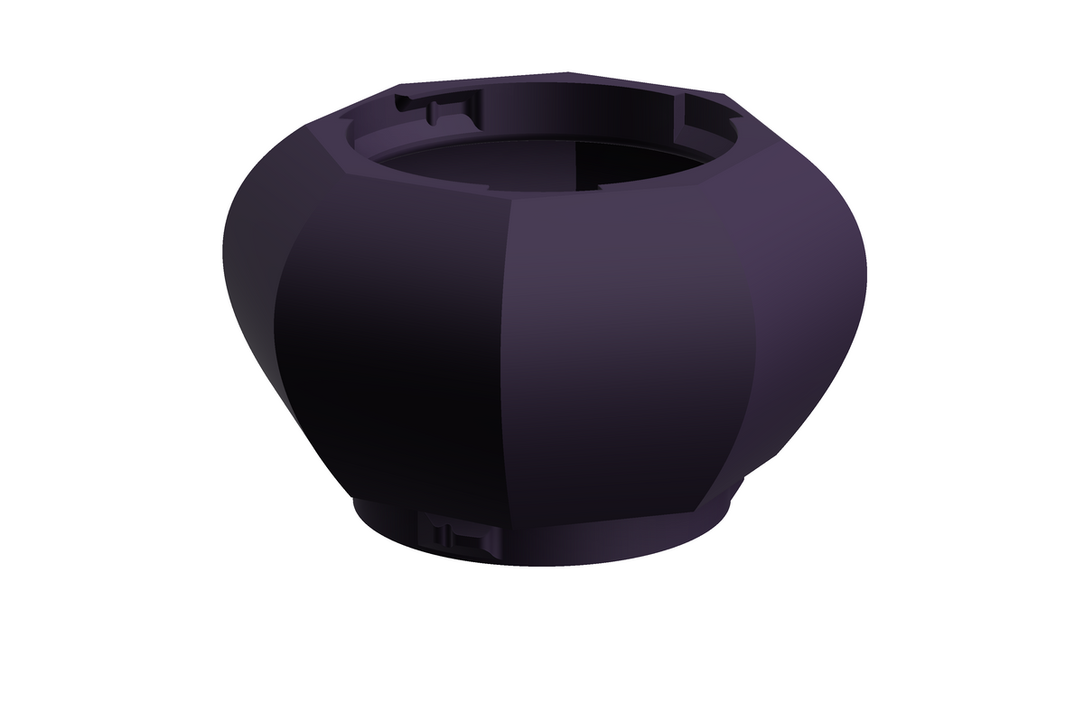 Lume | 3D Geprinte Modulaire Vaas L - Indigo Purple