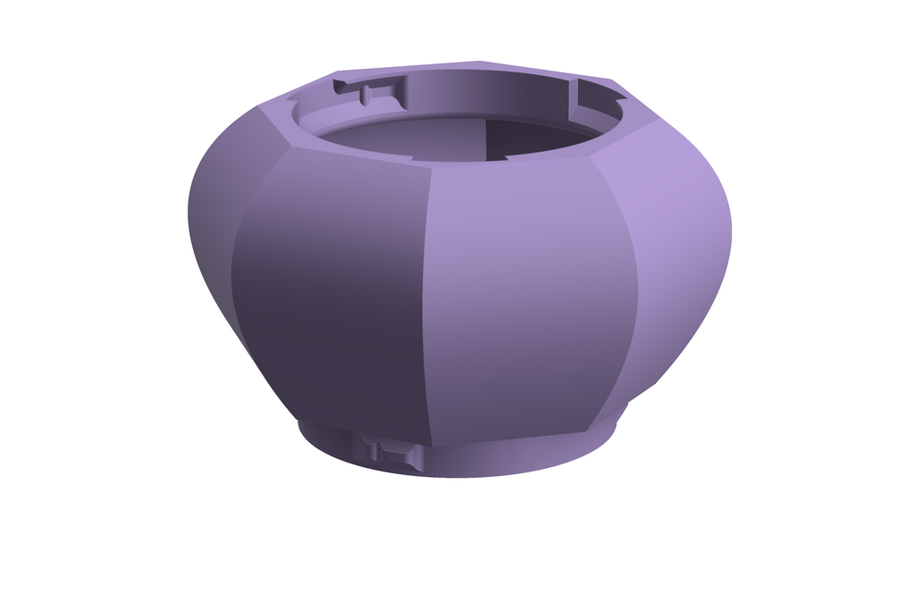 Lume | 3D Geprinte Modulaire Vaas L - Lilac Purple