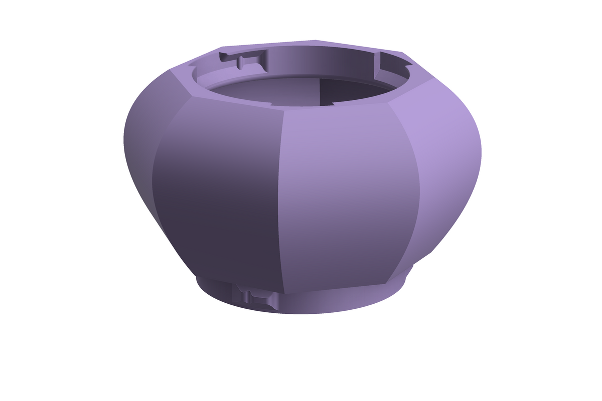 Lume | 3D Geprinte Modulaire Vaas L - Lilac Purple