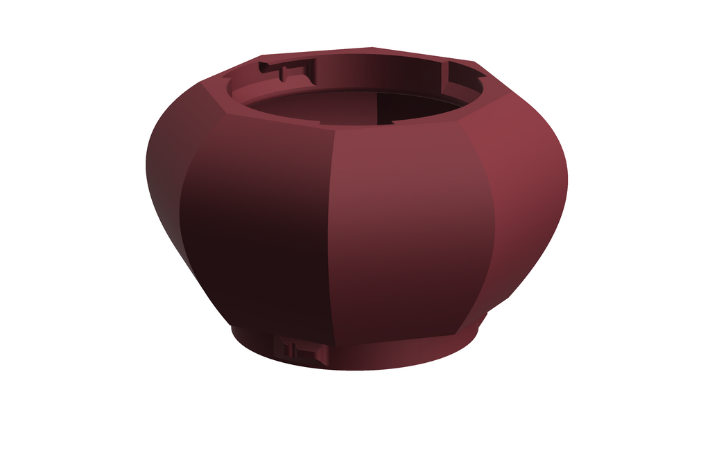 Lume | 3D Geprinte Modulaire Vaas L - Maroon Red
