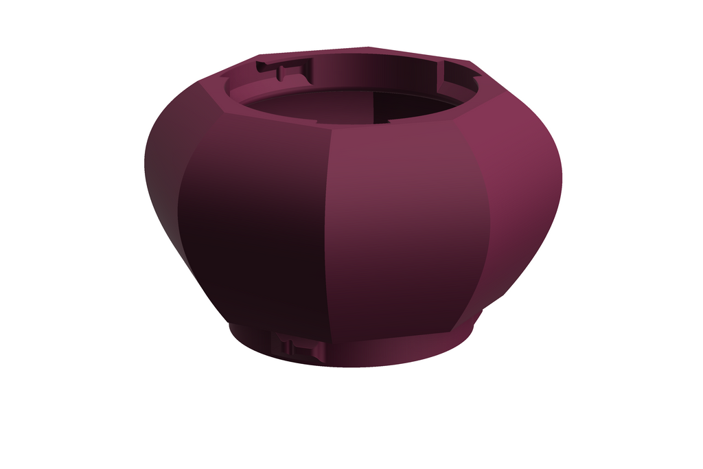 Lume | 3D Geprinte Modulaire Vaas L - Plum