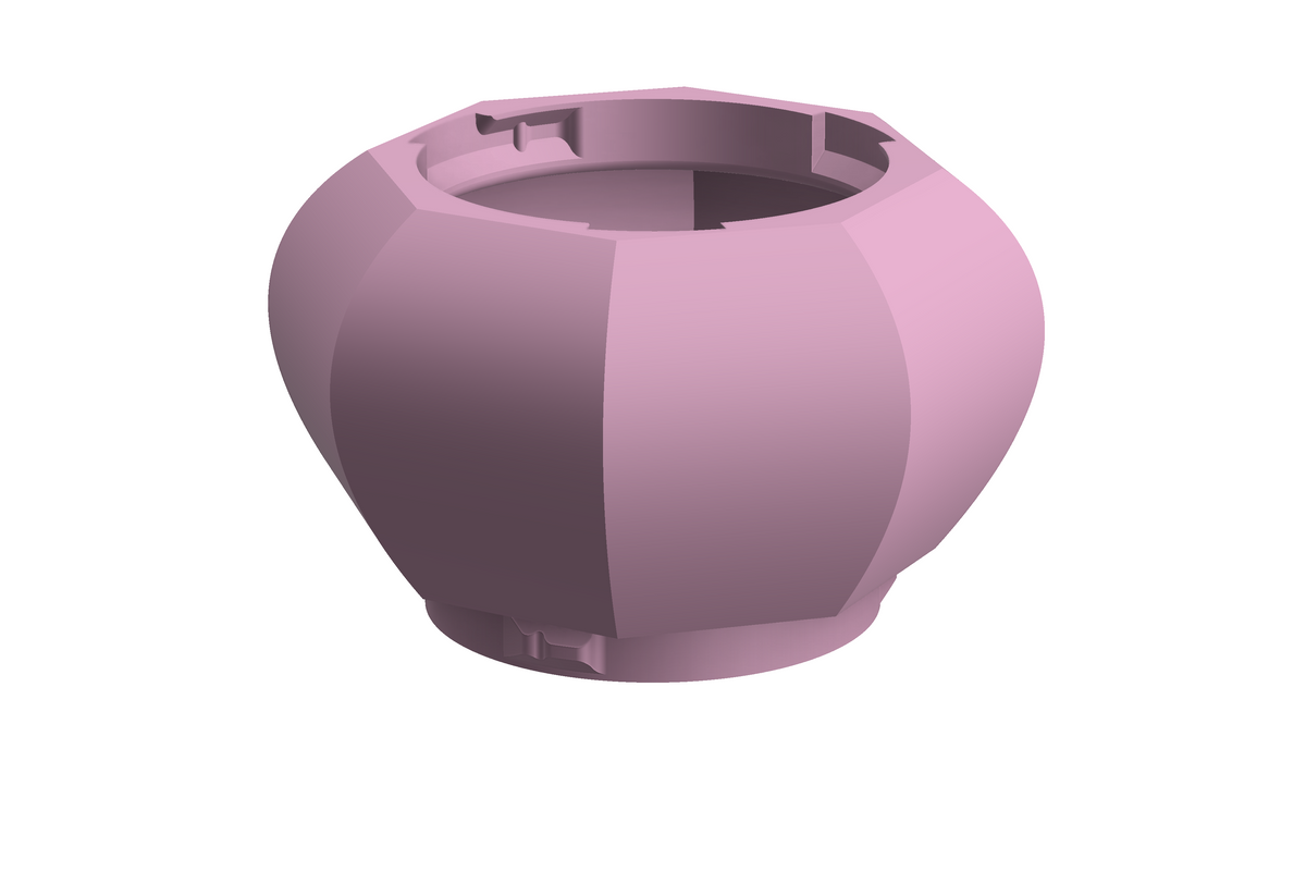 Lume | 3D Geprinte Modulaire Vaas L - Sakura Pink