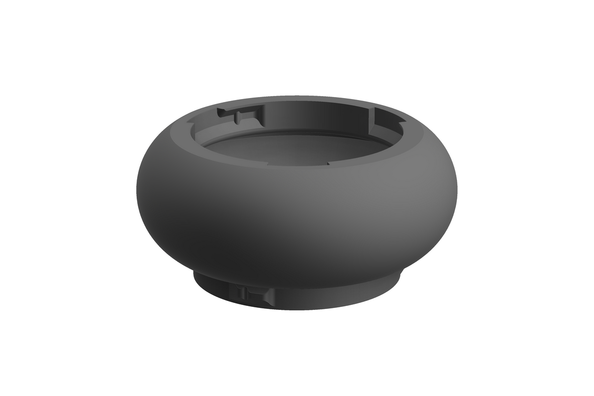 Puck | 3D Geprinte Modulaire Vaas L - Nardo Gray