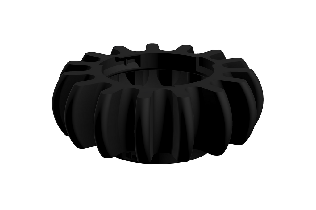 Sol | 3D Geprinte Modulaire Vaas L - Charcoal Black