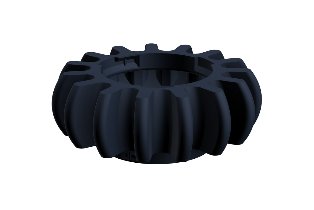 Sol | 3D Geprinte Modulaire Vaas L - Dark Blue