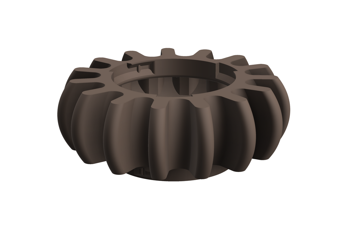 Sol | 3D Geprinte Modulaire Vaas L - Dark Brown