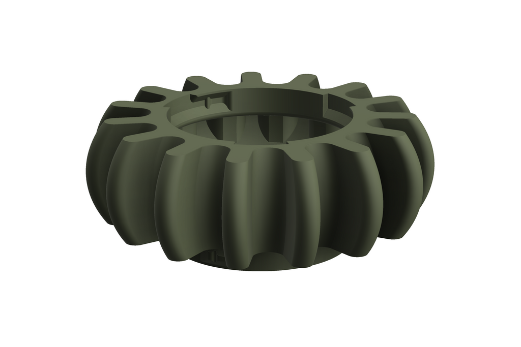Sol | 3D Geprinte Modulaire Vaas L - Dark Green