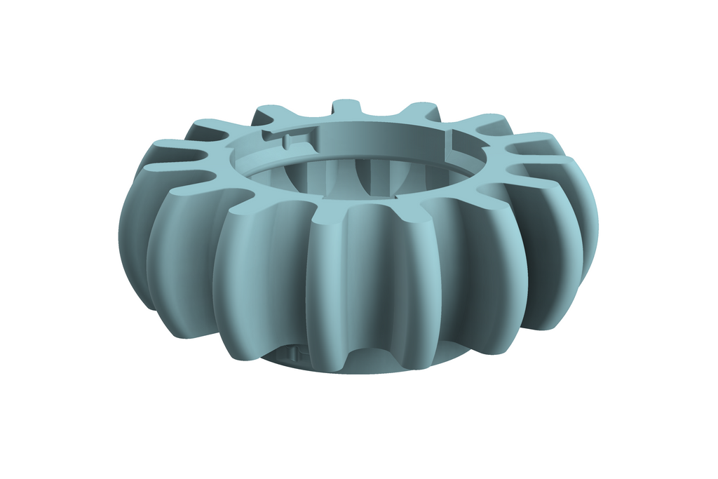 Sol | 3D Geprinte Modulaire Vaas L - Ice Blue